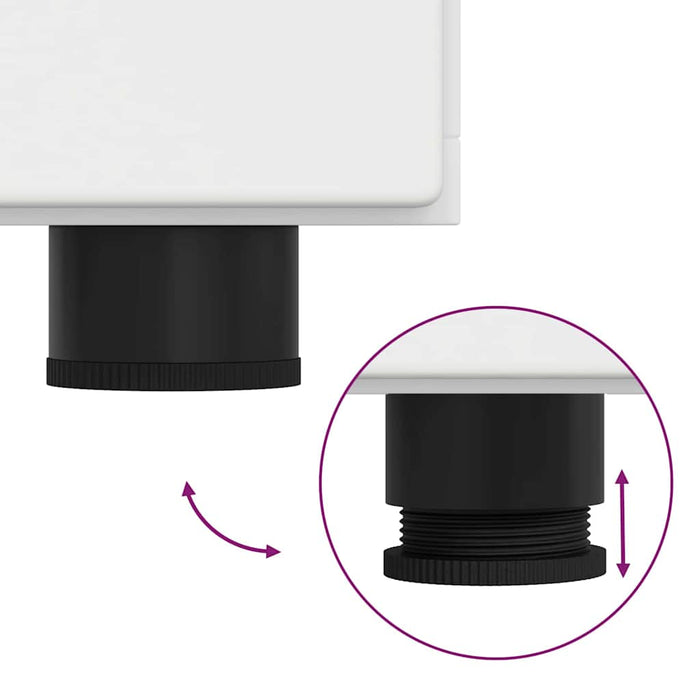 Credenza con porta Bianco 88,5 x 30,5 x 73 cm Legno multistrato 880311