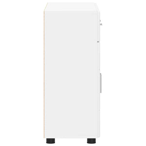 Credenza con porta Bianco 88,5 x 30,5 x 73 cm Legno multistrato 880311