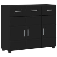 Credenza con porta Nero 88,5 x 30,5 x 73 cm Legno multistrato 880312