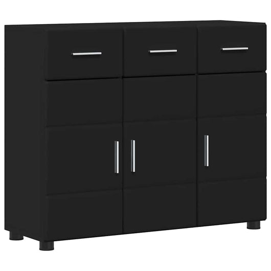 Credenza con porta Nero 88,5 x 30,5 x 73 cm Legno multistrato 880312