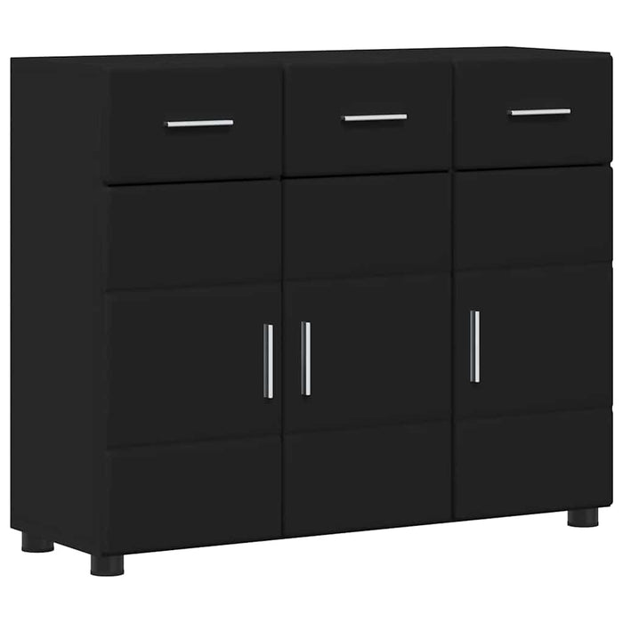 Credenza con porta Nero 88,5 x 30,5 x 73 cm Legno multistrato 880312
