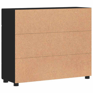 Credenza con porta Nero 88,5 x 30,5 x 73 cm Legno multistrato 880312