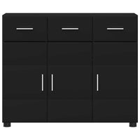 Credenza con porta Nero 88,5 x 30,5 x 73 cm Legno multistrato 880312