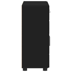 Credenza con porta Nero 88,5 x 30,5 x 73 cm Legno multistrato 880312