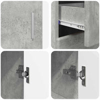 Credenza Grigio cemento 88,5 x 30,5 x 73 cm Legno multistrato 880314