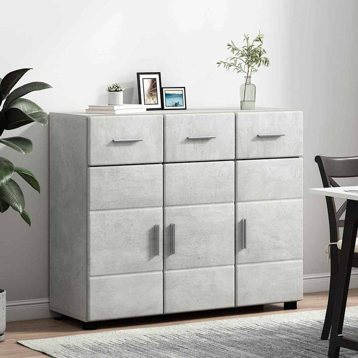 Credenza Grigio cemento 88,5 x 30,5 x 73 cm Legno multistrato 880314