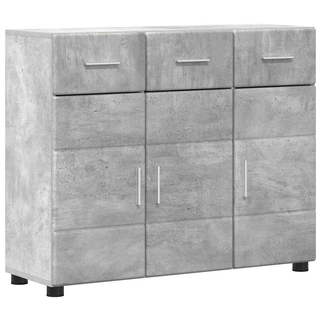 Credenza Grigio cemento 88,5 x 30,5 x 73 cm Legno multistrato 880314