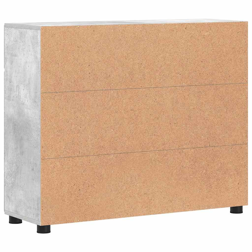 Credenza Grigio cemento 88,5 x 30,5 x 73 cm Legno multistrato 880314