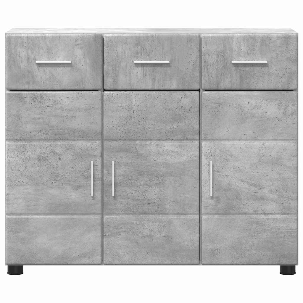 Credenza Grigio cemento 88,5 x 30,5 x 73 cm Legno multistrato 880314