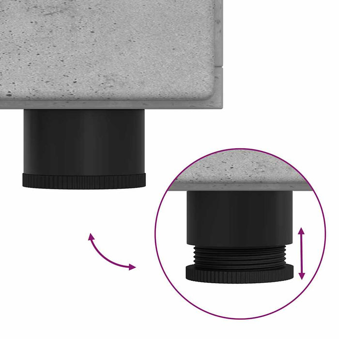 Credenza Grigio cemento 88,5 x 30,5 x 73 cm Legno multistrato 880314