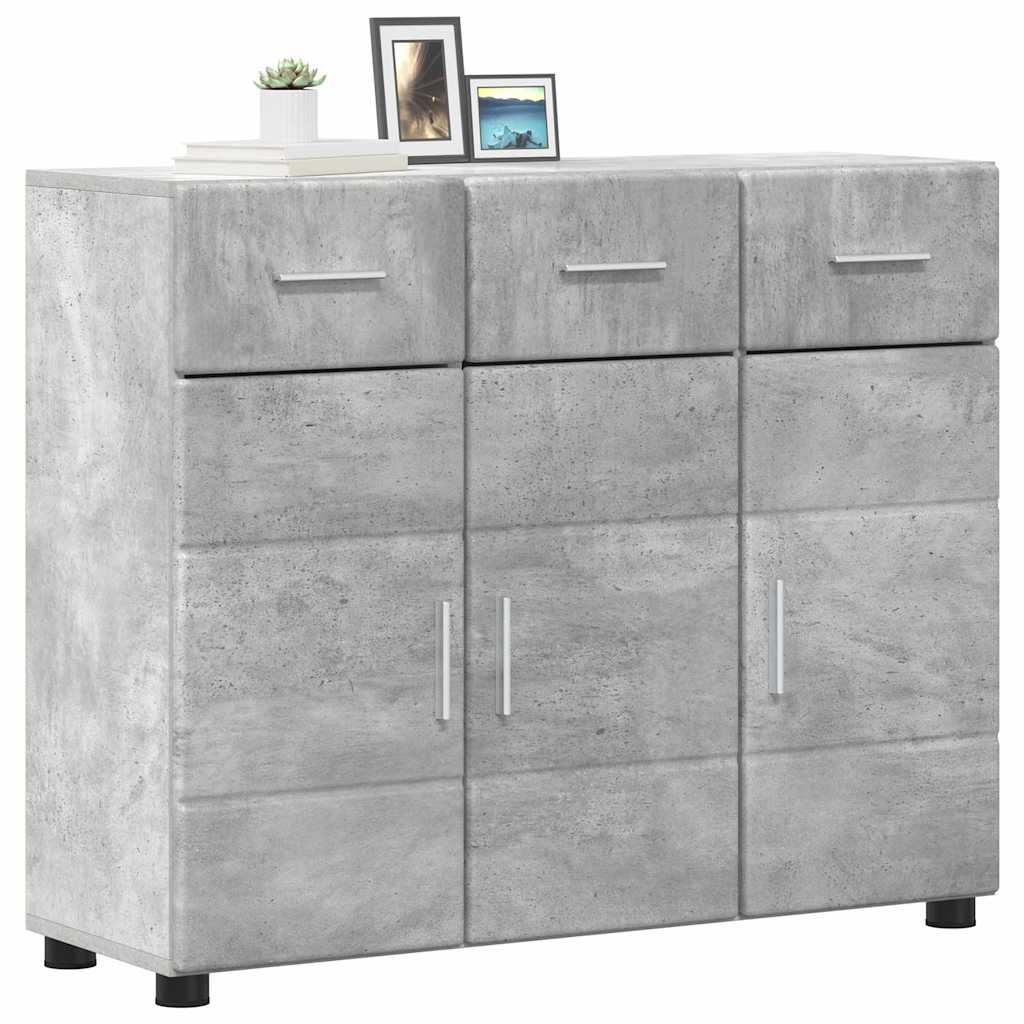 Credenza Grigio cemento 88,5 x 30,5 x 73 cm Legno multistrato 880314