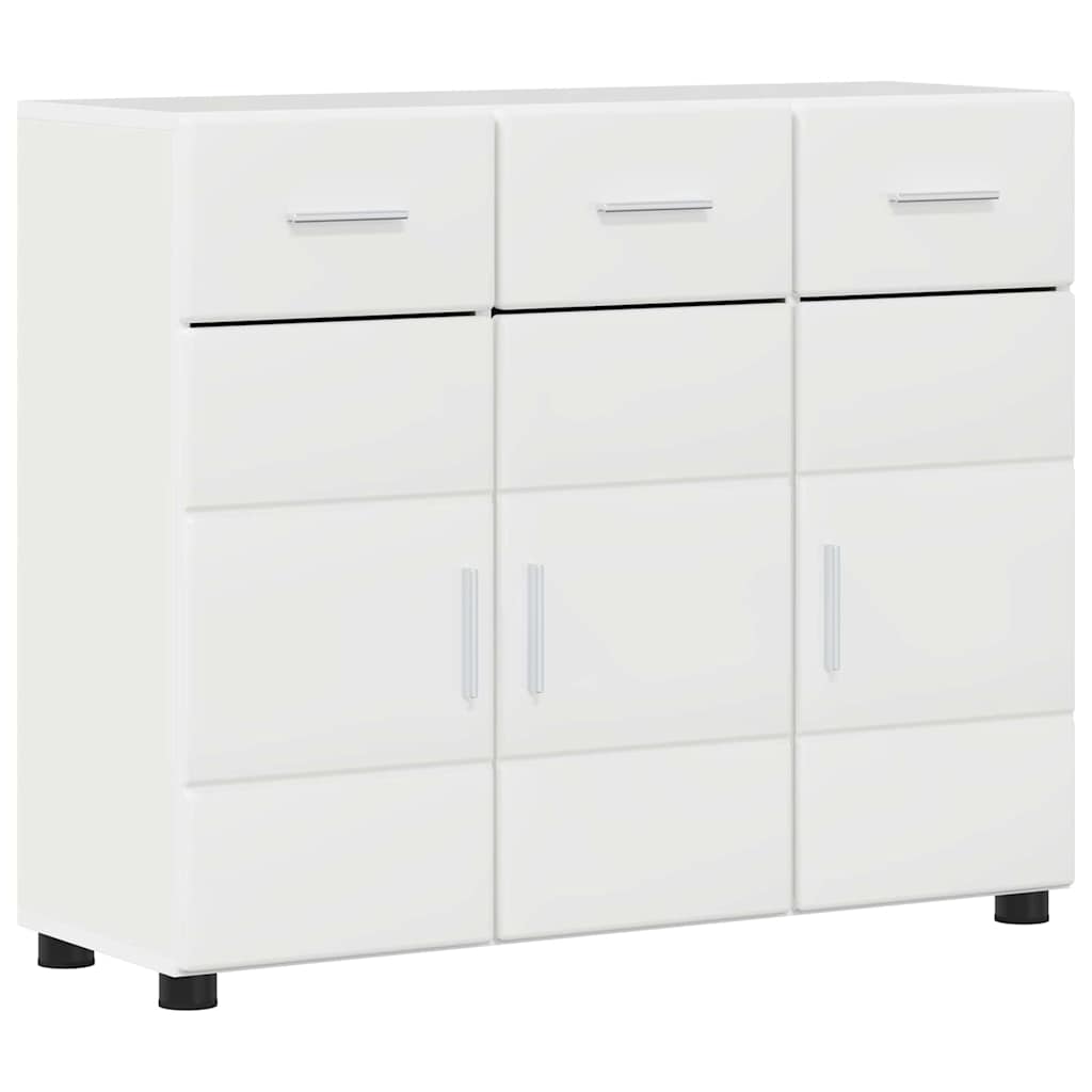 Credenza Bianco Lucido 88,5 x 30,5 x 73 cm Legno multistrato 880315