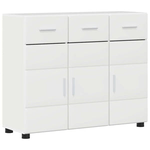 Credenza Bianco Lucido 88,5 x 30,5 x 73 cm Legno multistrato 880315