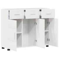 Credenza Bianco Lucido 88,5 x 30,5 x 73 cm Legno multistrato 880315