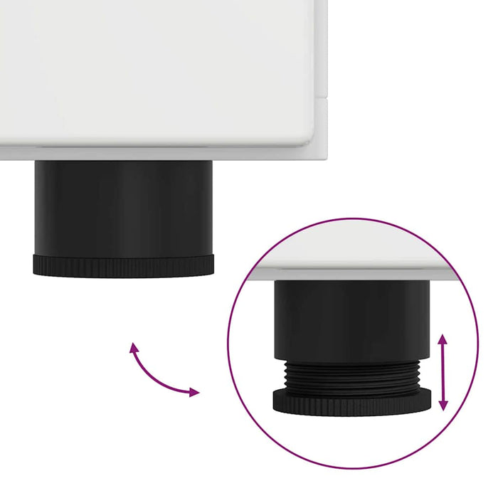 Credenza Bianco Lucido 88,5 x 30,5 x 73 cm Legno multistrato 880315