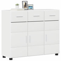 Credenza Bianco Lucido 88,5 x 30,5 x 73 cm Legno multistrato 880315