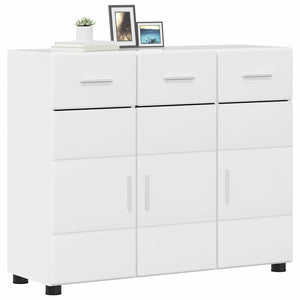 Credenza Bianco Lucido 88,5 x 30,5 x 73 cm Legno multistrato 880315