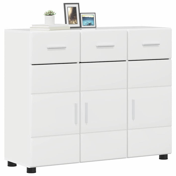 Credenza Bianco Lucido 88,5 x 30,5 x 73 cm Legno multistrato 880315