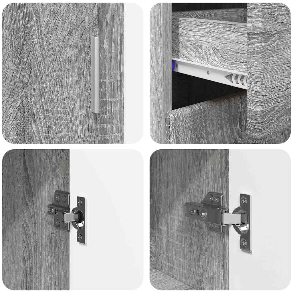 Credenza Grigio Sonoma 88,5 x 30,5 x 73 cm Legno multistrato 880317