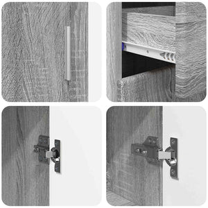 Credenza Grigio Sonoma 88,5 x 30,5 x 73 cm Legno multistrato 880317