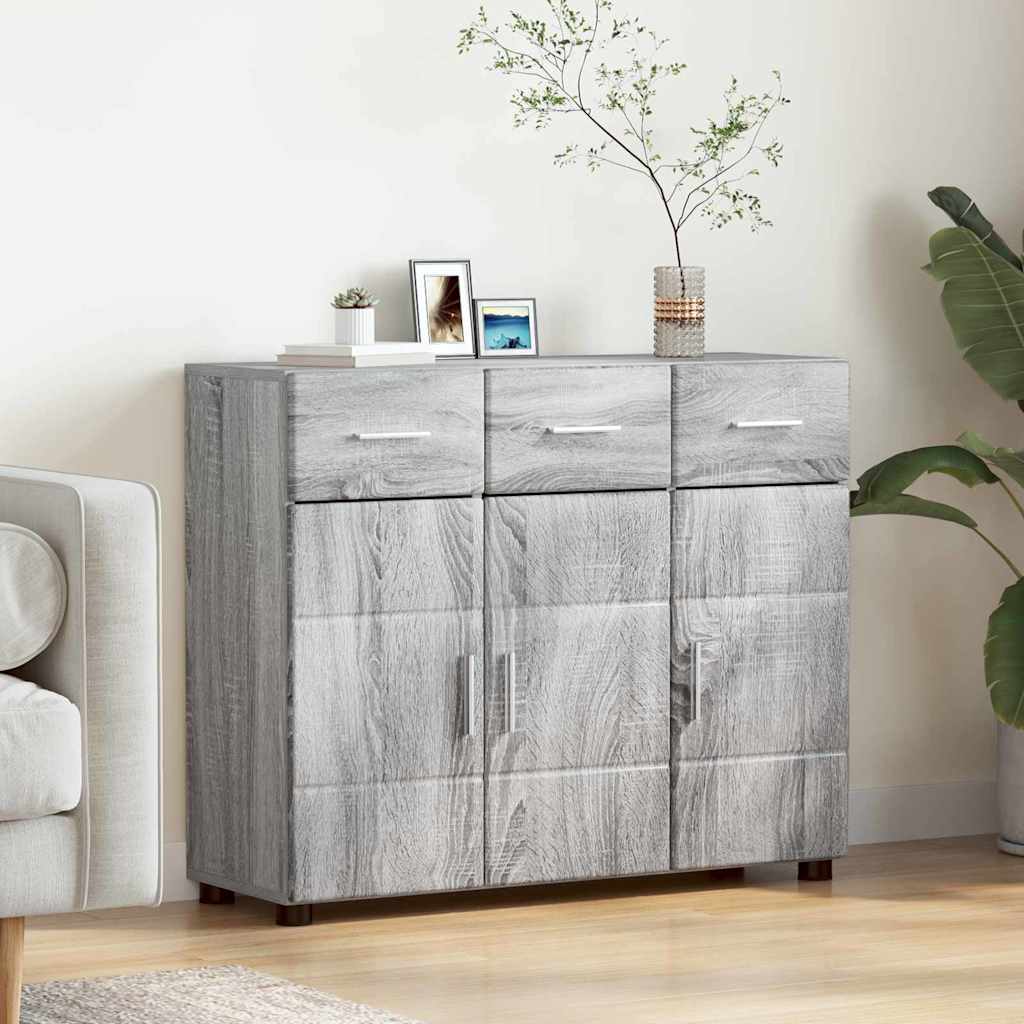 Credenza Grigio Sonoma 88,5 x 30,5 x 73 cm Legno multistrato 880317