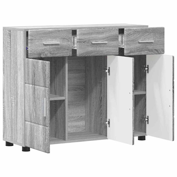Credenza Grigio Sonoma 88,5 x 30,5 x 73 cm Legno multistrato 880317