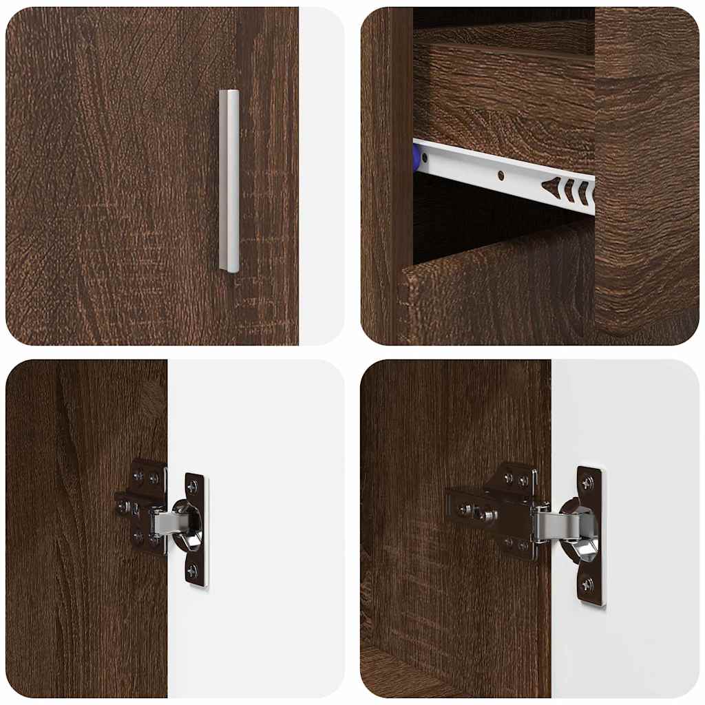 Credenza Rovere Marrone 88,5 x 30,5 x 73 cm Legno multistrato 880318