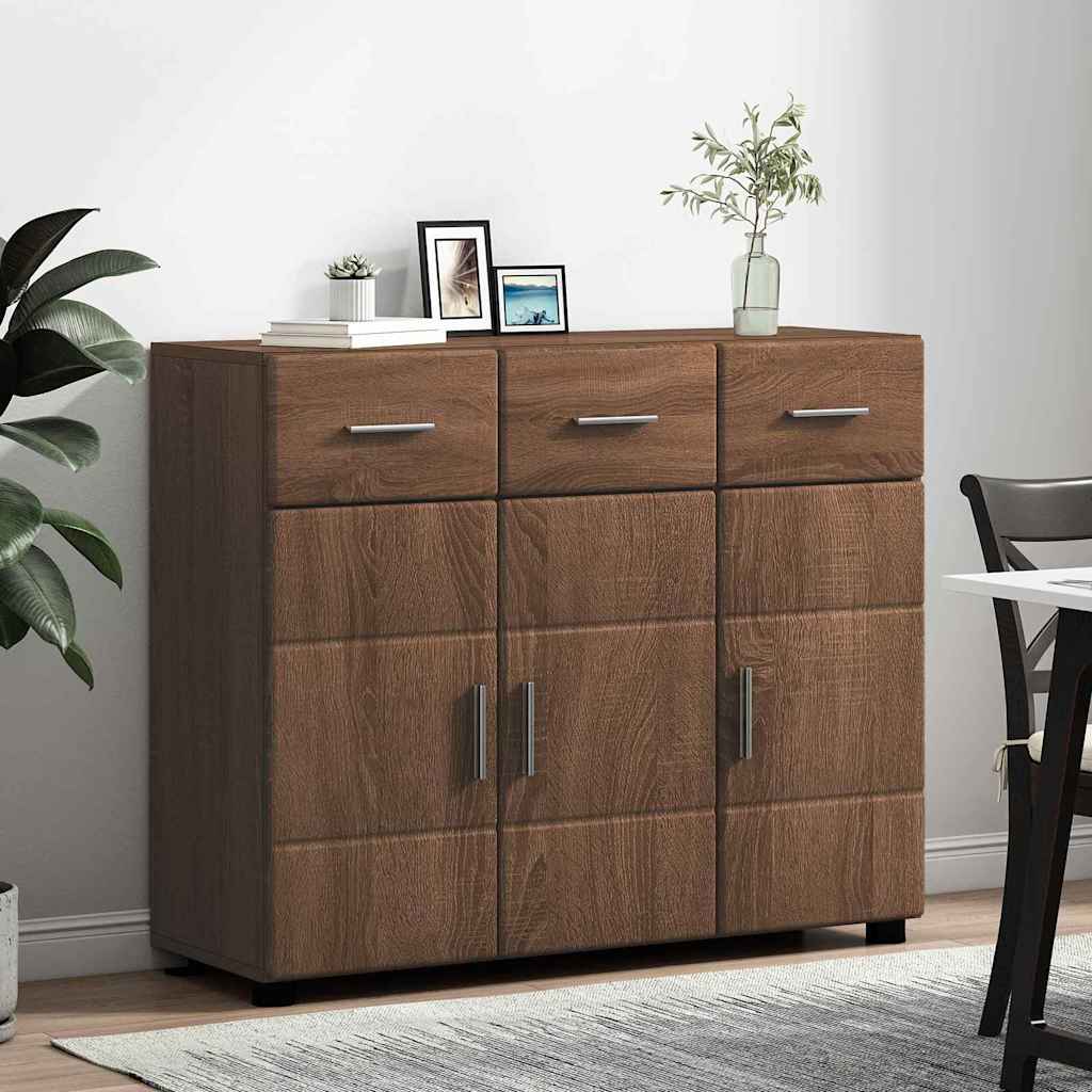 Credenza Rovere Marrone 88,5 x 30,5 x 73 cm Legno multistrato 880318