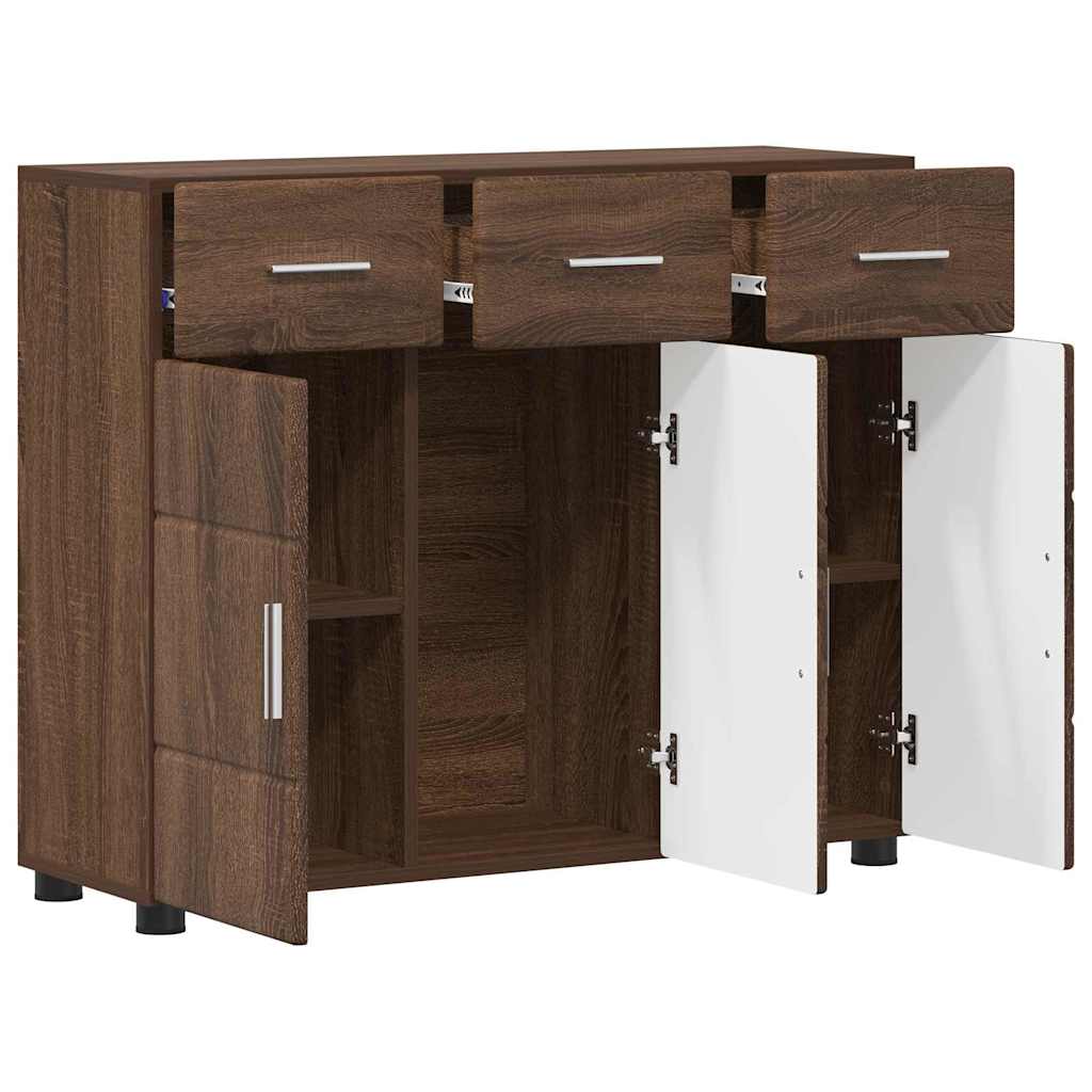 Credenza Rovere Marrone 88,5 x 30,5 x 73 cm Legno multistrato 880318