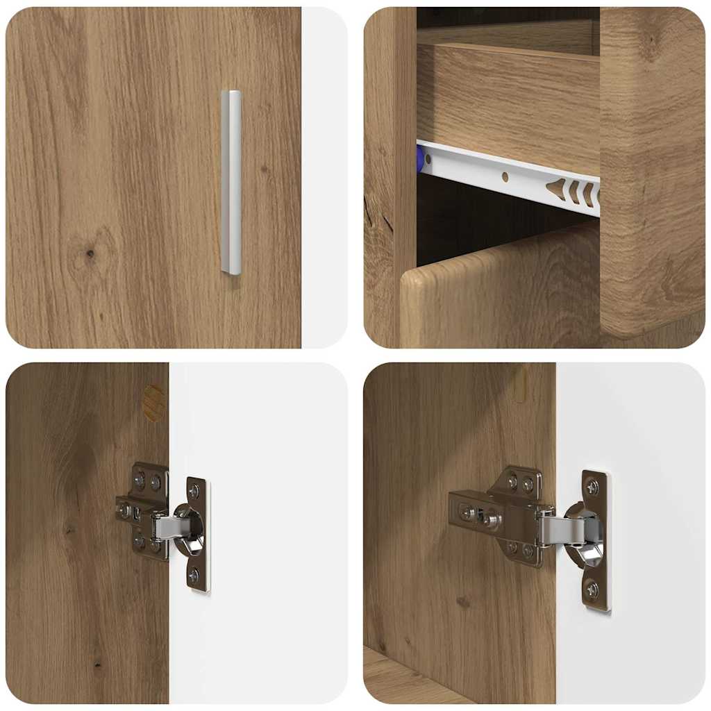 Credenza con lo scaffale Rovere artigianale 88,5 x 30,5 x 73 cm 880320