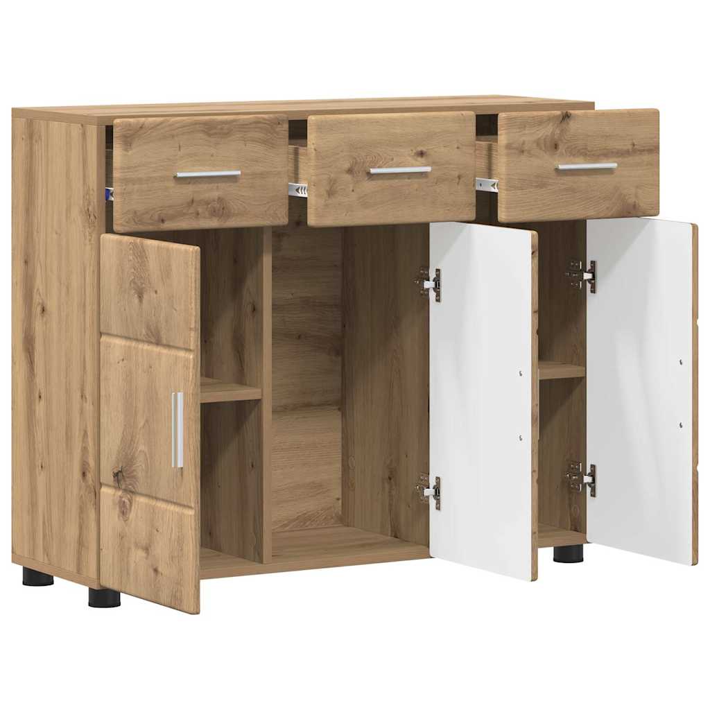 Credenza con lo scaffale Rovere artigianale 88,5 x 30,5 x 73 cm 880320