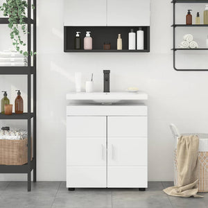 Mobile per lavabo da bagno con porta Bianco 60 x 34 x 63 cm 880321