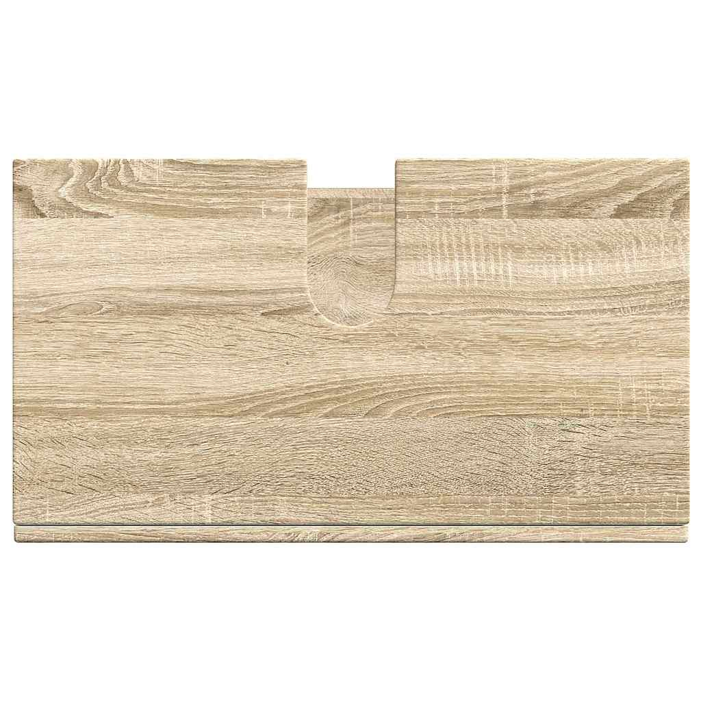 Mobile per lavabo da bagno rovere sonoma 60 x 34 x 63 cm 880323