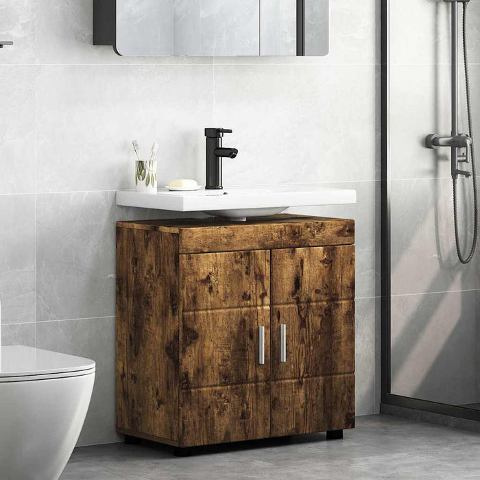 Mobile per lavabo da bagno Rovere fumo 60 x 34 x 63 cm 880326