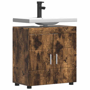 Mobile per lavabo da bagno Rovere fumo 60 x 34 x 63 cm 880326