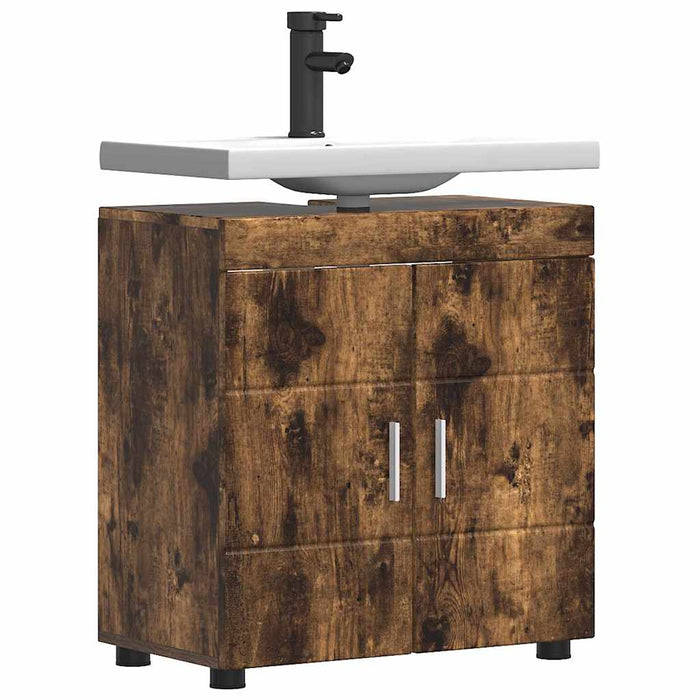 Mobile per lavabo da bagno Rovere fumo 60 x 34 x 63 cm 880326