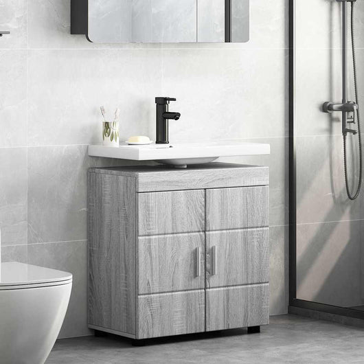 Mobile per lavabo da bagno Grigio sonoma 60 x 34 x 63 cm 880327