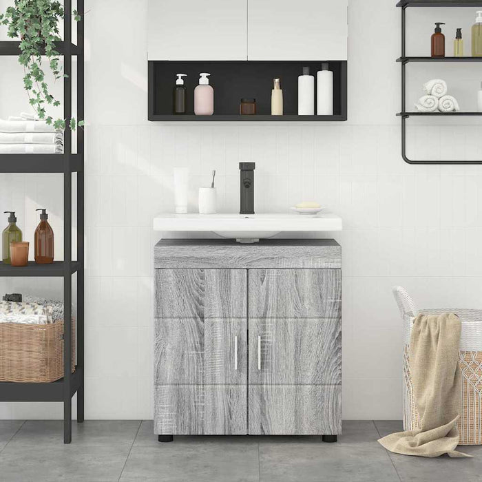 Mobile per lavabo da bagno Grigio sonoma 60 x 34 x 63 cm 880327