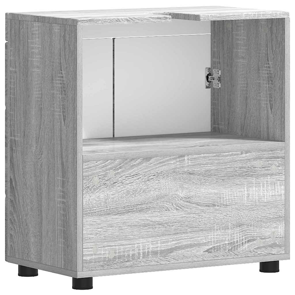 Mobile per lavabo da bagno Grigio sonoma 60 x 34 x 63 cm 880327