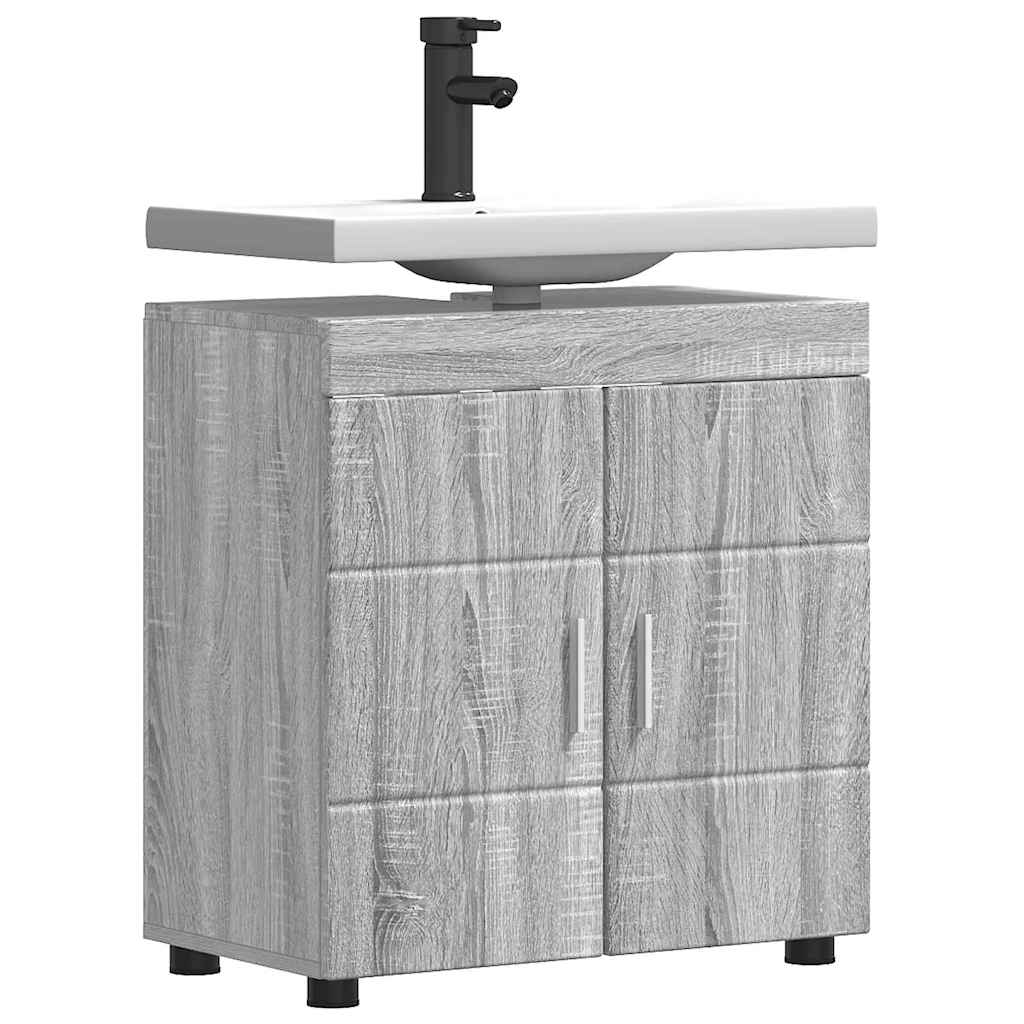 Mobile per lavabo da bagno Grigio sonoma 60 x 34 x 63 cm 880327