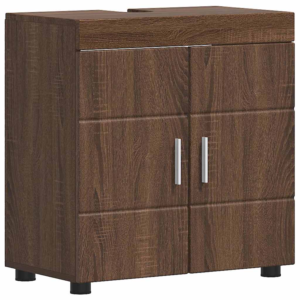 Mobile per lavabo da bagno Rovere marrone 60 x 34 x 63 cm 880328