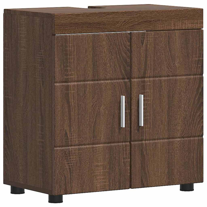 Mobile per lavabo da bagno Rovere marrone 60 x 34 x 63 cm 880328