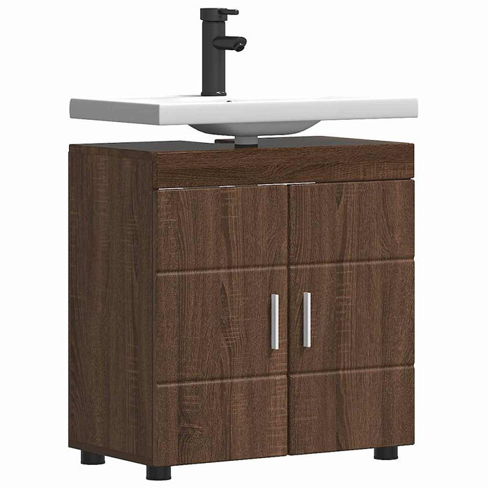 Mobile per lavabo da bagno Rovere marrone 60 x 34 x 63 cm 880328