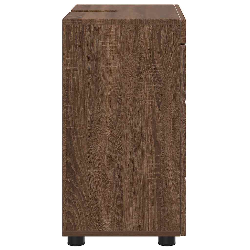 Mobile per lavabo da bagno Rovere marrone 60 x 34 x 63 cm 880328