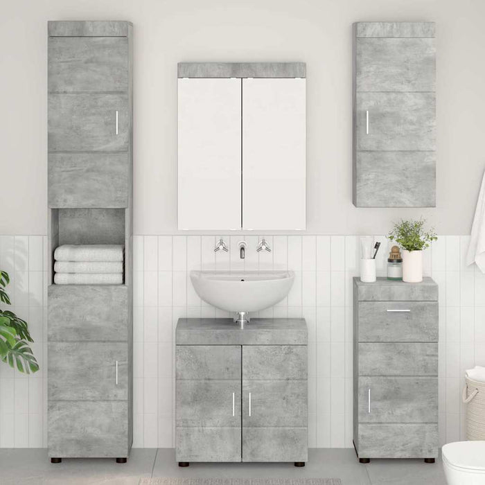 Armadio da bagno a muro TULUM Grigio cemento 37 x 24,5 x 86 cm 880334
