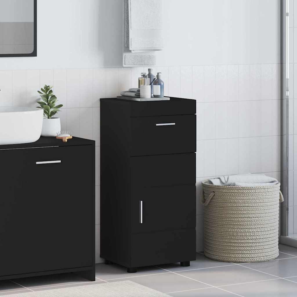 Mobile da Bagno Nero 37 x 31.5 x 82 cm Legno multistrato 880342