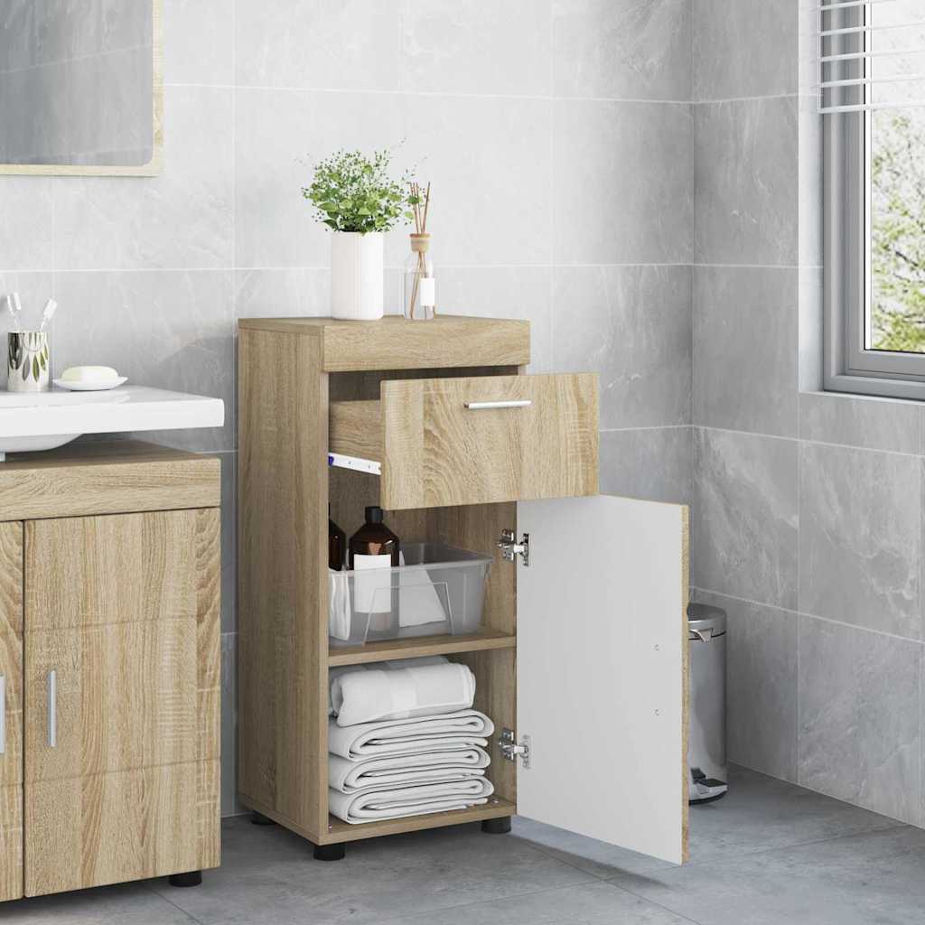 Mobile da Bagno con porta rovere sonoma 37 x 31.5 x 82 cm 880343