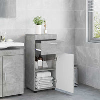 Mobile da Bagno con porta Grigio cemento 37 x 31.5 x 82 cm 880344
