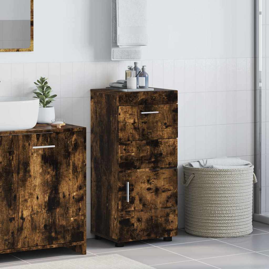 Mobile da Bagno Rovere fumo 37 x 31.5 x 82 cm Legno multistrato 880346