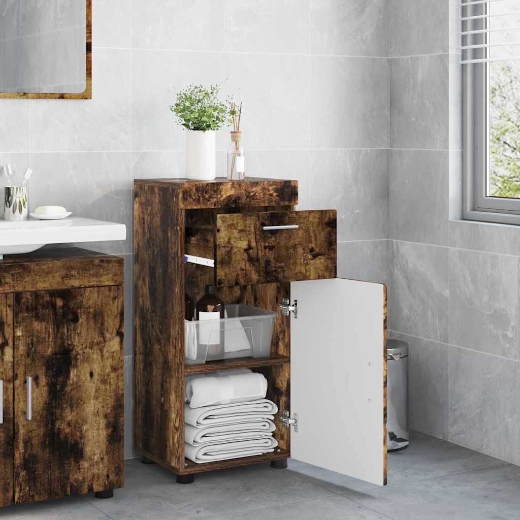 Mobile da Bagno Rovere fumo 37 x 31.5 x 82 cm Legno multistrato 880346